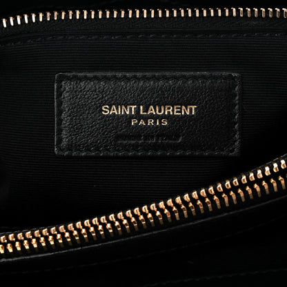 Saint Laurent Suede Y Quilted Monogram Medium Loulou Chain Satchel Black 10 of 19