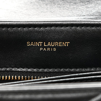 Saint Laurent Calfskin Y Quilted Monogram Toy Loulou Crossbody Bag Black 6 of 14