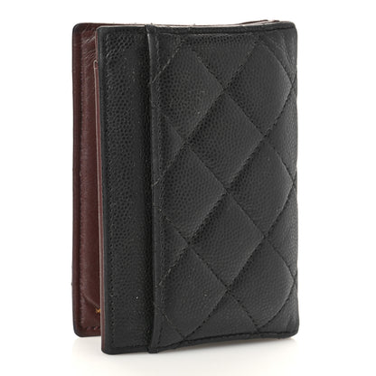 Chanel Caviar Quilted Card Holder Wallet Black 3 of 10