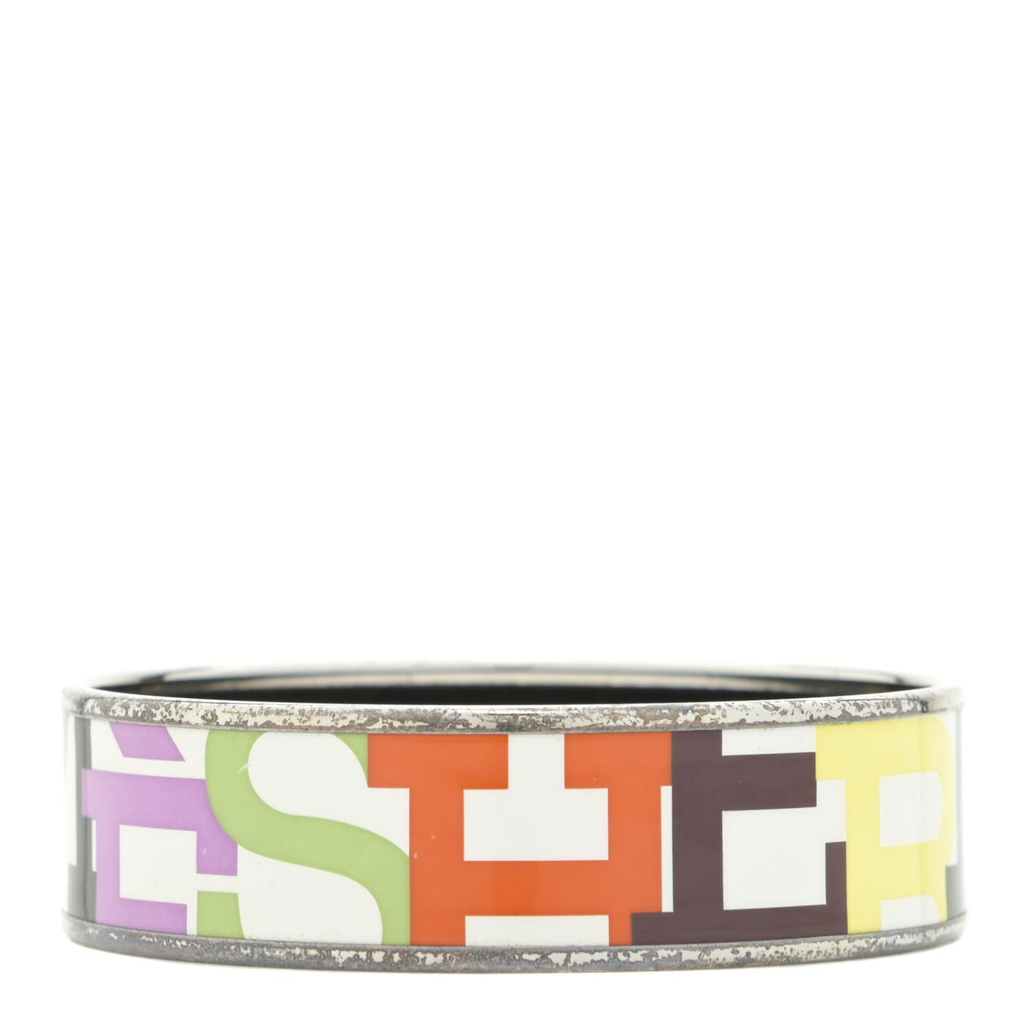 Enamel Printed Wide Capitales Bracelet 65