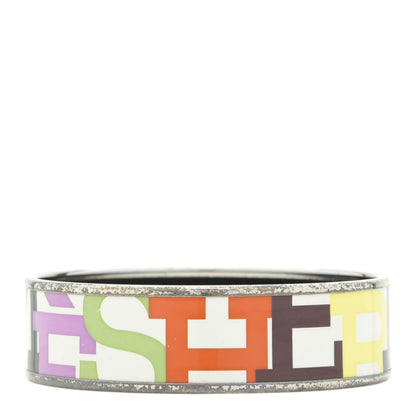 Hermes Enamel Printed Wide Capitales Bracelet 65 1 of 7