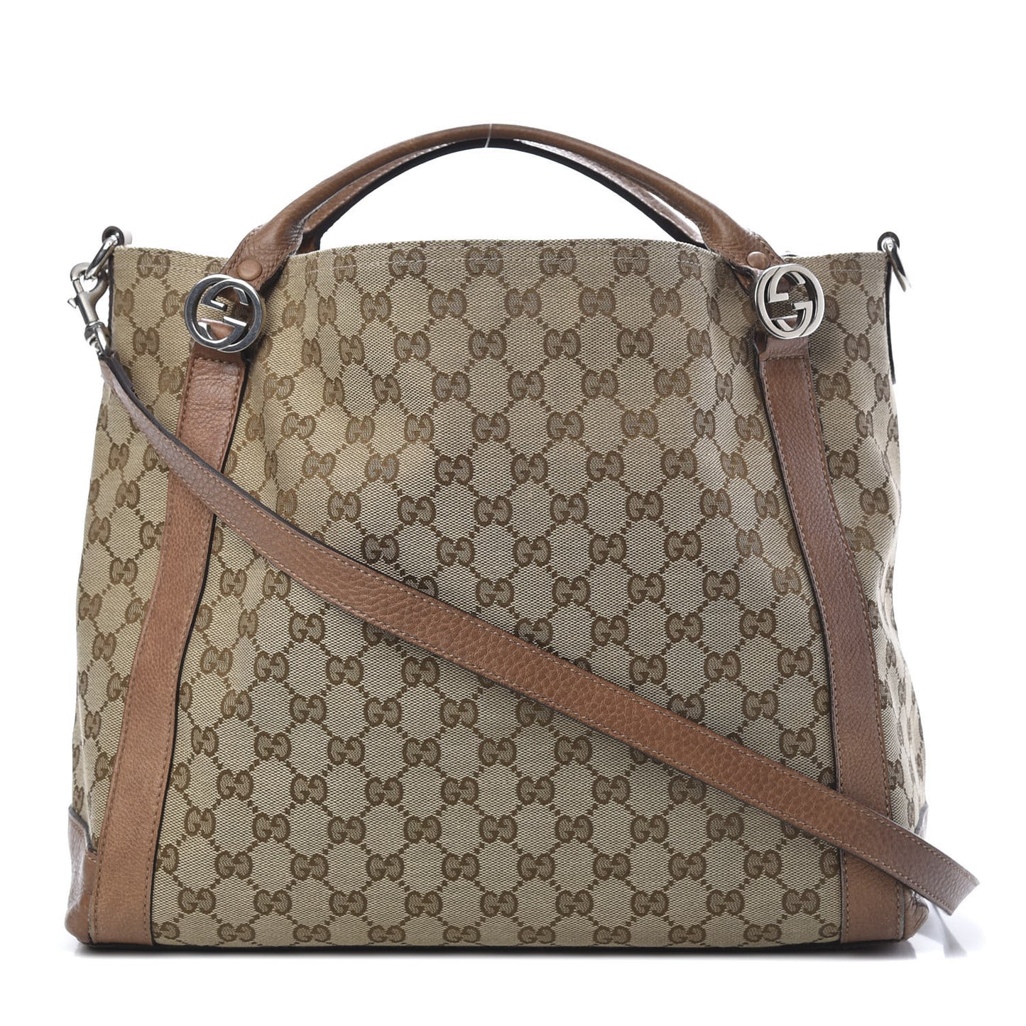 Monogram Old Libeccio Medium Miss GG Top Handle Bag Beige Ebony Light Brown