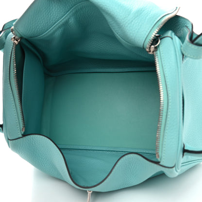 Hermes Taurillon Clemence Lindy 30 Bleu Atoll 5 of 10