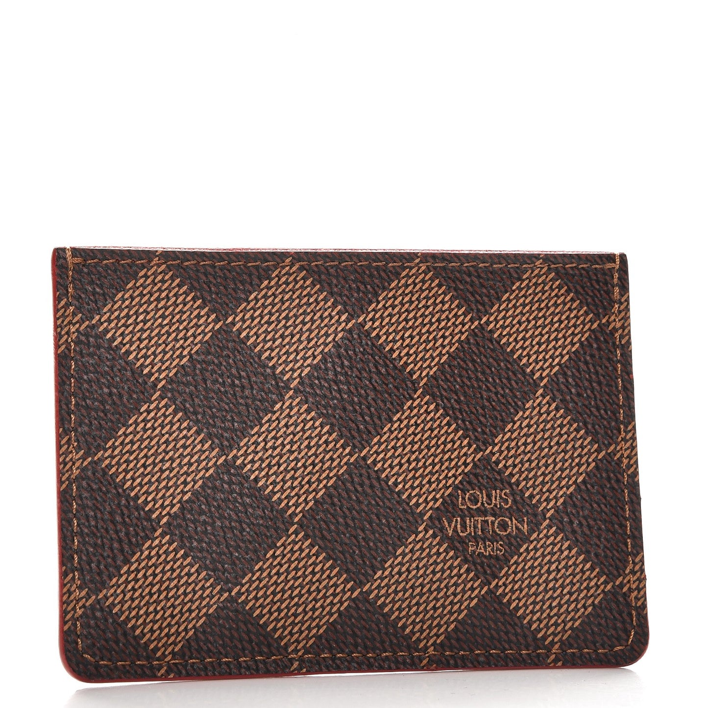 Damier Ebene Caissa Card Holder Cherry