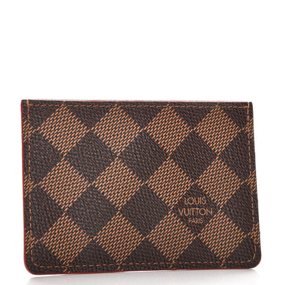 Louis Vuitton Damier Ebene Caissa Card Holder Cherry 3 of 7