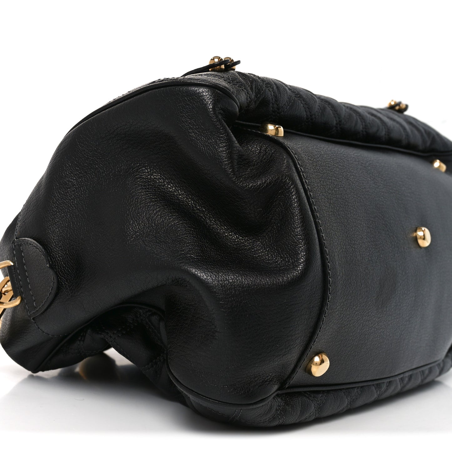 Calfskin Quilted Dita Duffle Bag Black