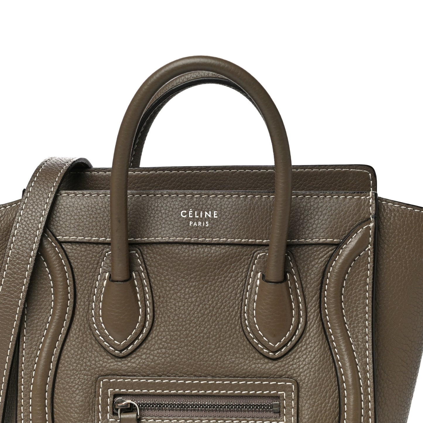 Drummed Calfskin Nano Luggage Souris