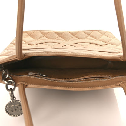Chanel Caviar Quilted Medallion Tote Beige 5 of 15