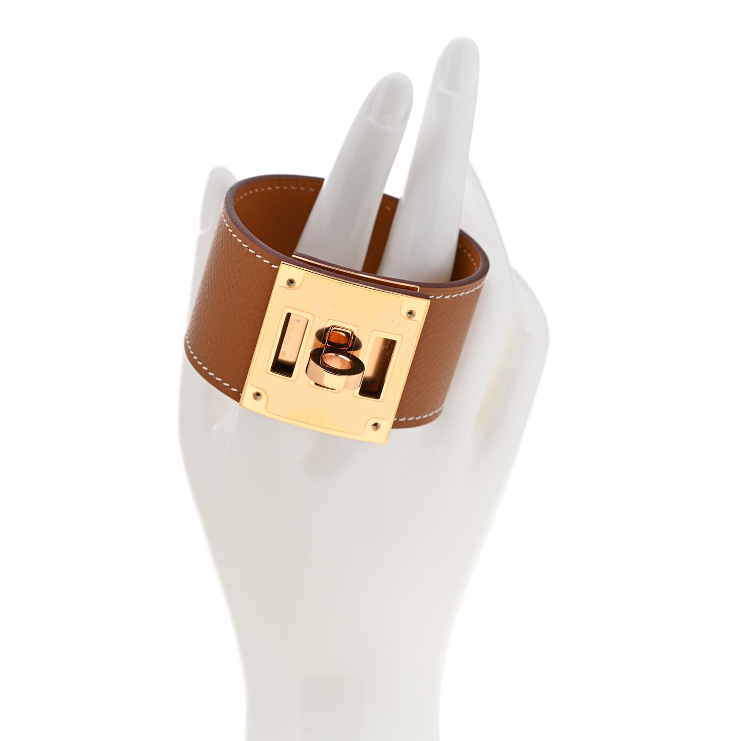 Epsom Kelly Dog Bracelet T3 Gold