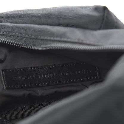 Balenciaga Recycled Sport Nylon Logo Embroidered Wheel Beltpack Black 9 of 10