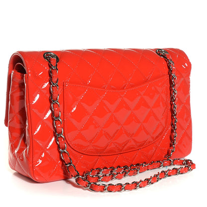 Chanel Patent Calfskin Quilted Medium Double Flap Red 3 of 8