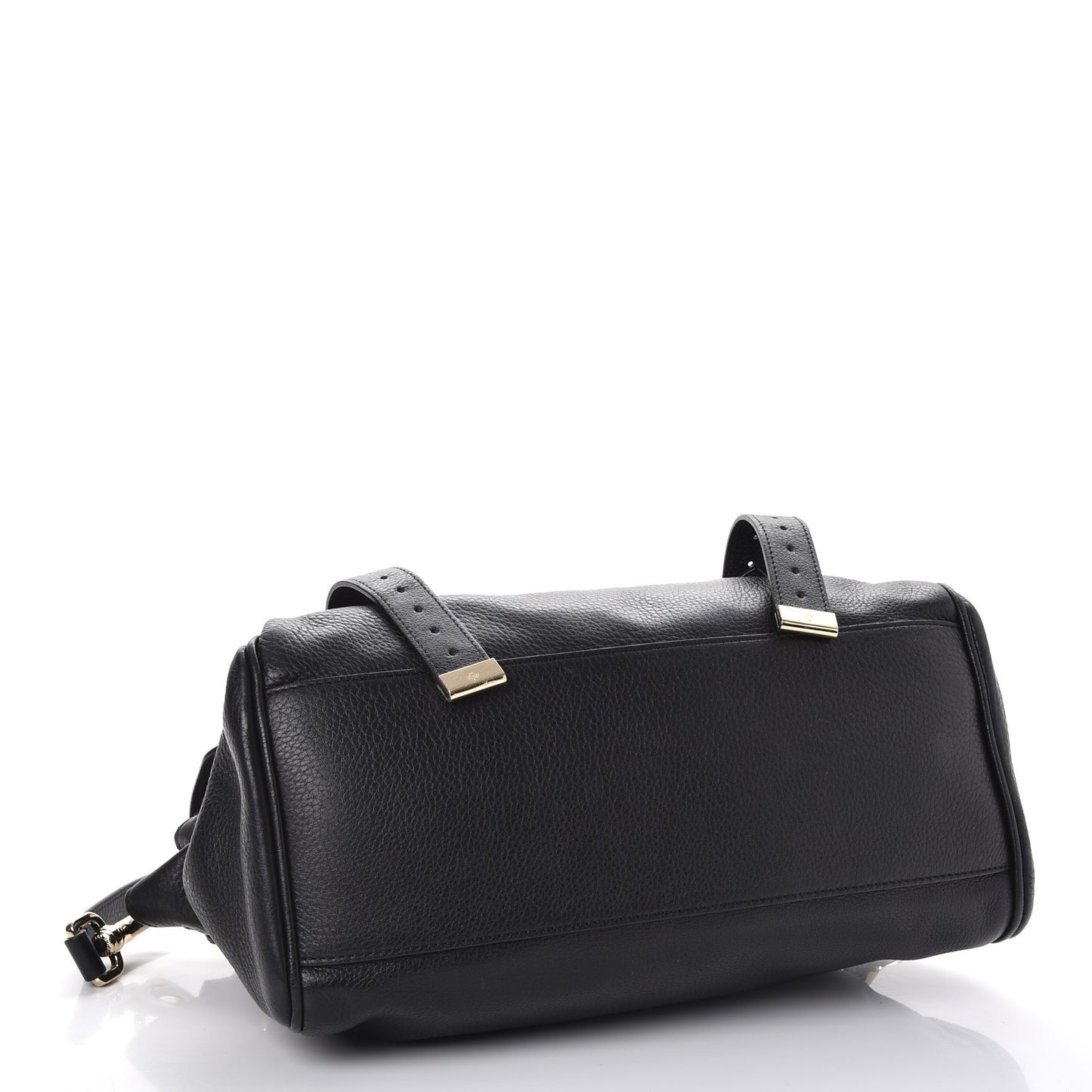 Soft Small Grain Calfskin Alexa Rivet Satchel Black