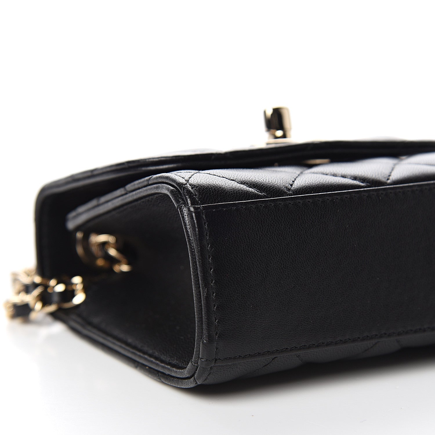 Chanel Lambskin Quilted Mini Trendy CC Chain Wallet Black 7 of 11