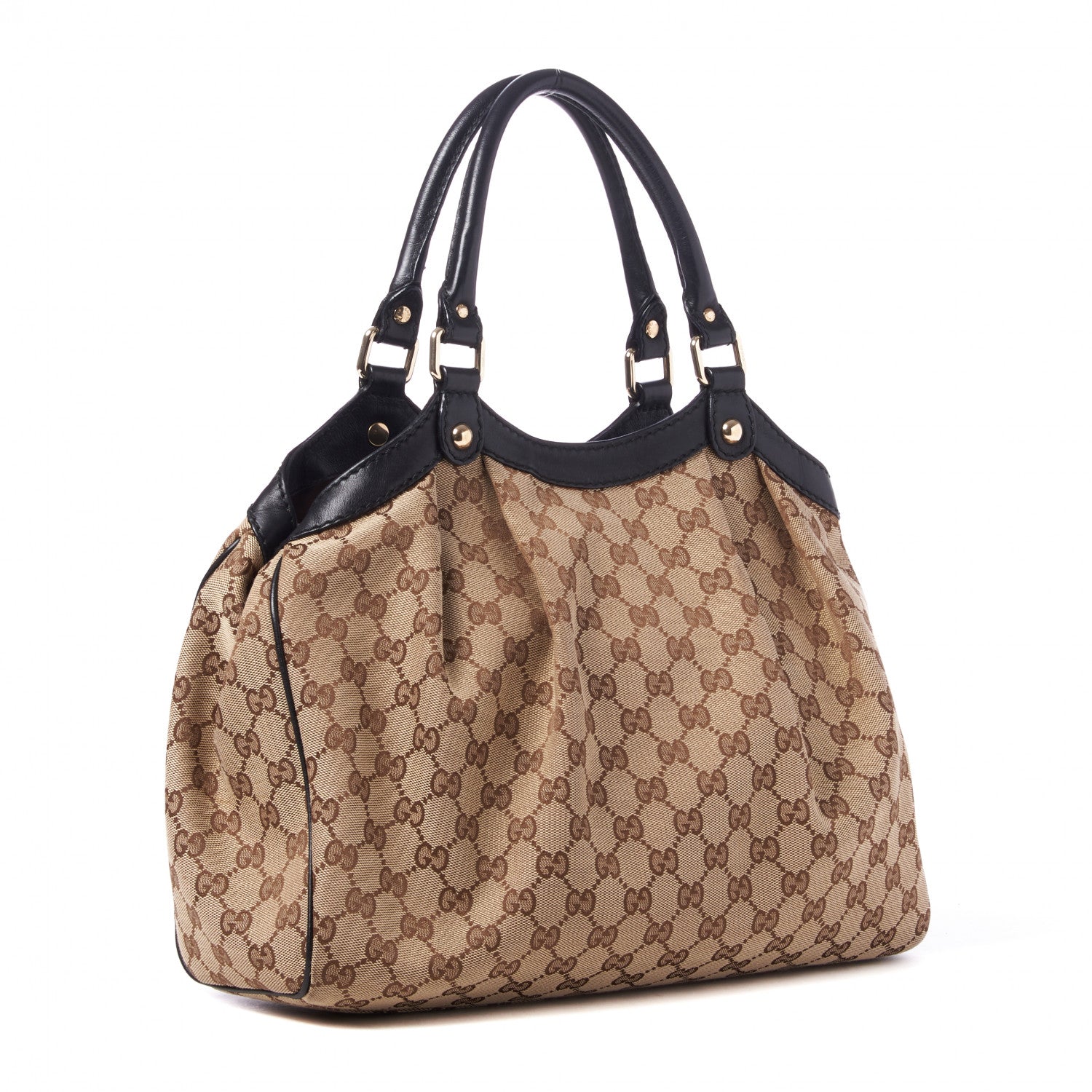 Gucci Monogram Medium Sukey Tote Black 2 of 8