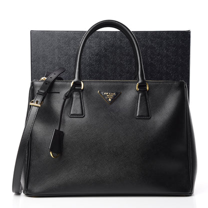 Prada Saffiano Medium Galleria Double Zip Tote Black 14 of 14