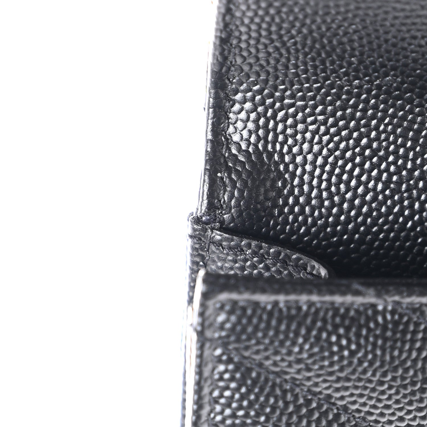 Saint Laurent Grain De Poudre Matelasse Chevron Small Monogram Envelope Wallet Black 8 of 8