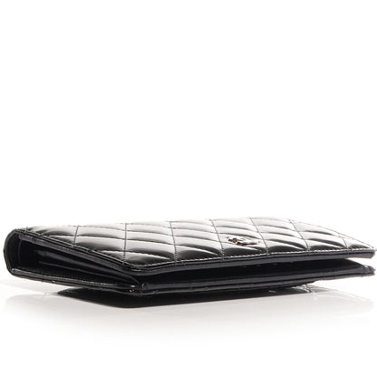 Chanel Glitter Patent Yen Wallet Black 4 of 9