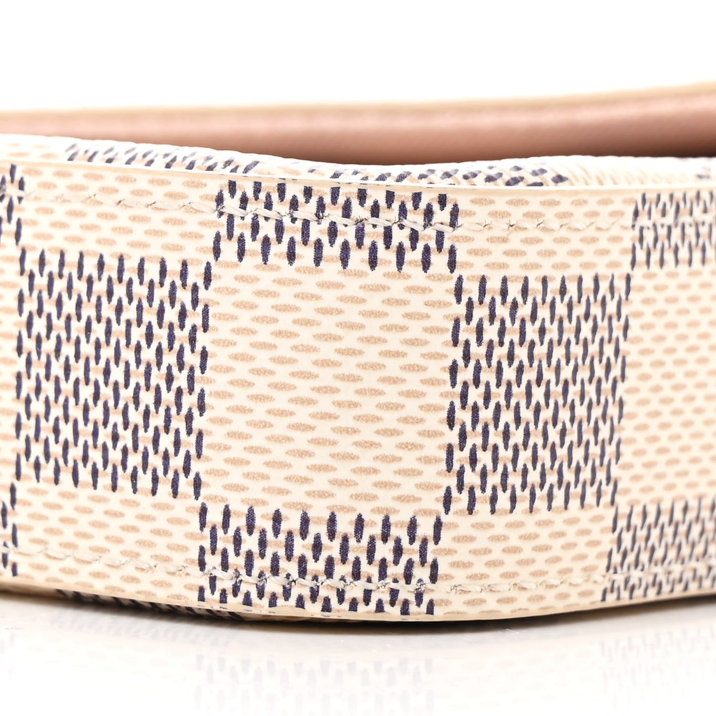 Damier Azur Pochette Felicie Chain Wallet Rose Ballerine