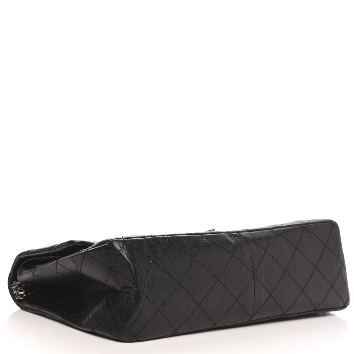 Aged Calfskin Quilted 2.55 Reissue 227 Flap Black