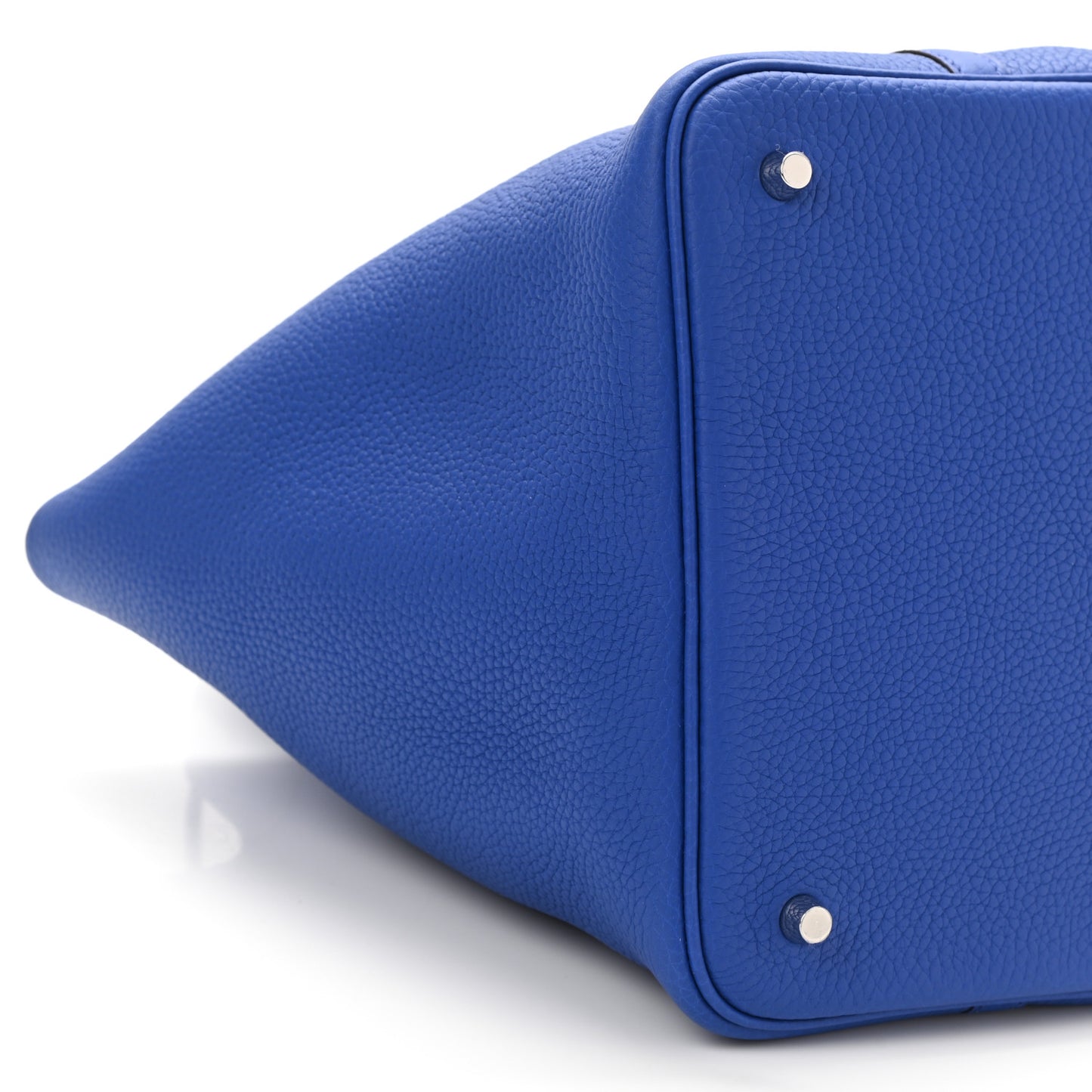 Taurillon Clemence Ostrich Touch Picotin Lock 22 Bleu Electrique
