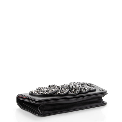 Chanel Lambskin Silver Chain Knot Clutch Black 4 of 7