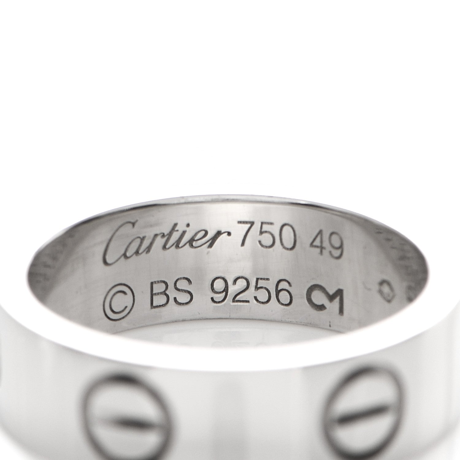 Cartier 18K White Gold 5.5mm LOVE Ring 49 5 4 of 4