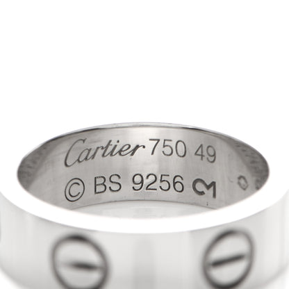 Cartier 18K White Gold 5.5mm LOVE Ring 49 5 4 of 4