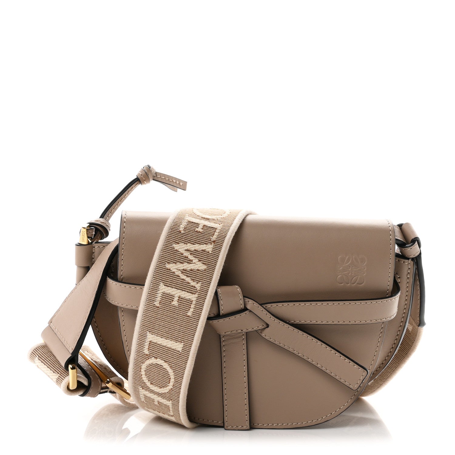 Loewe Calfskin Jacquard Mini Gate Dual Bag Clay 1 of 9