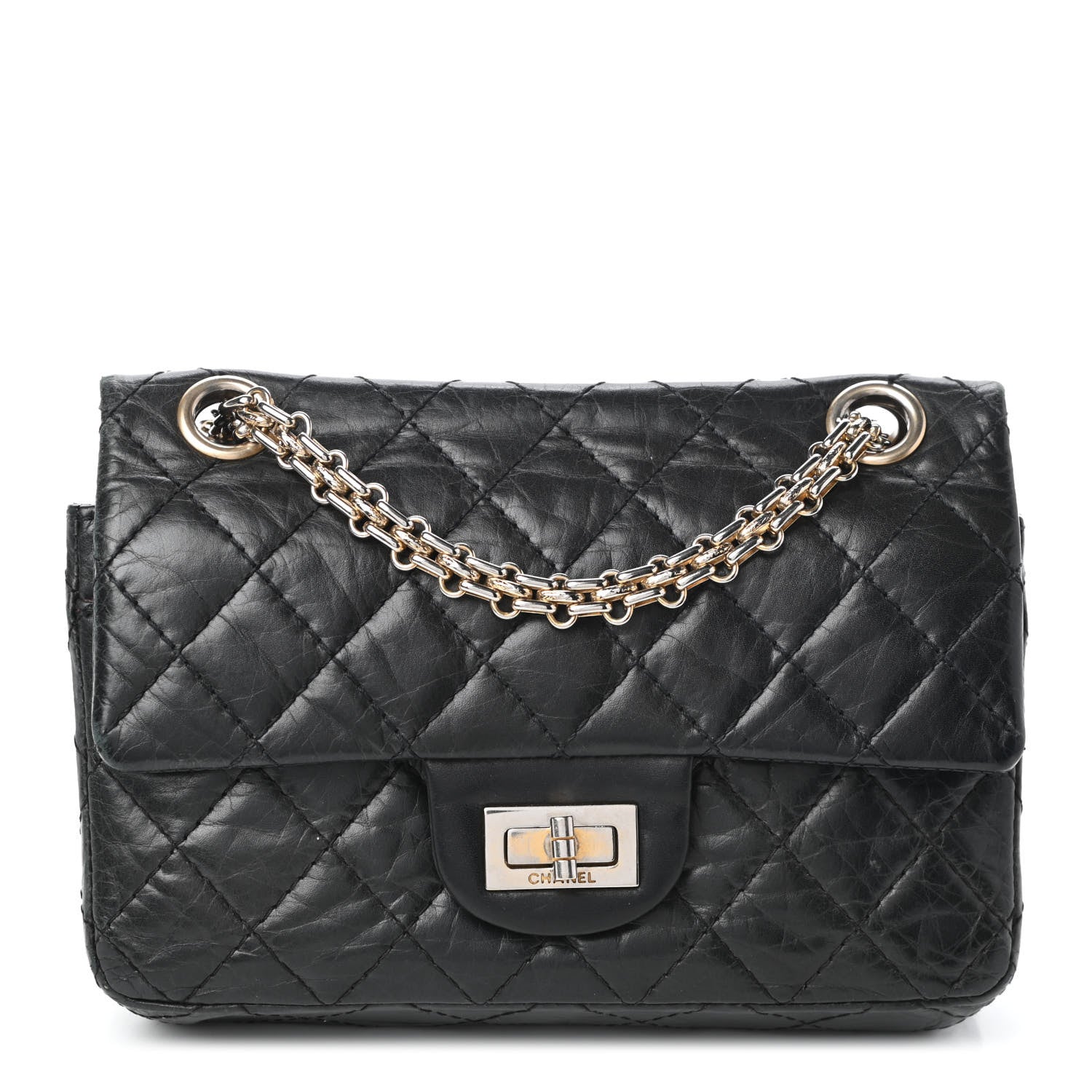Chanel Aged Calfskin Quilted 2.55 Reissue 224 Flap Black 1 of 9