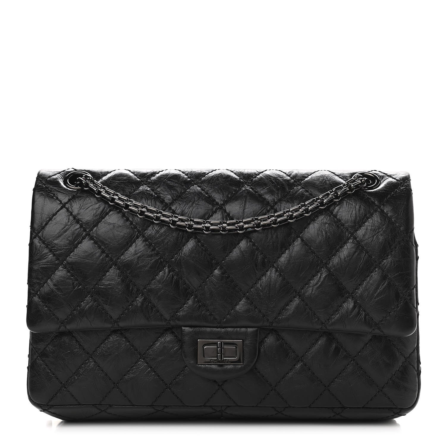 Chanel Aged Calfskin Quilted 2.55 Reissue 226 Flap So Black 1 of 11