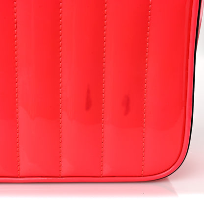 Saint Laurent Patent Calfskin Matelasse Monogram Small Vicky Chain Bag Neon Pink 14 of 14