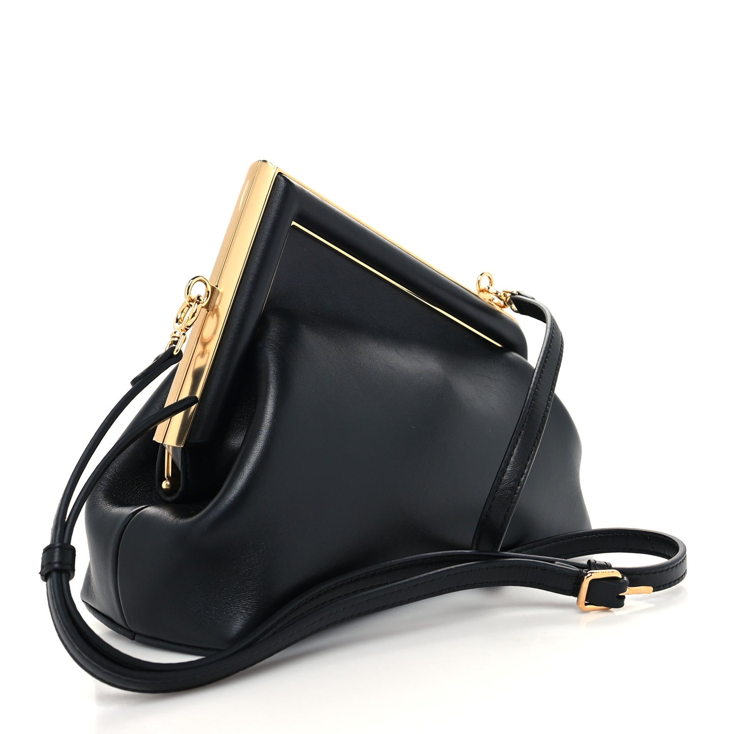Shiny Nappa Small Fendi First Black