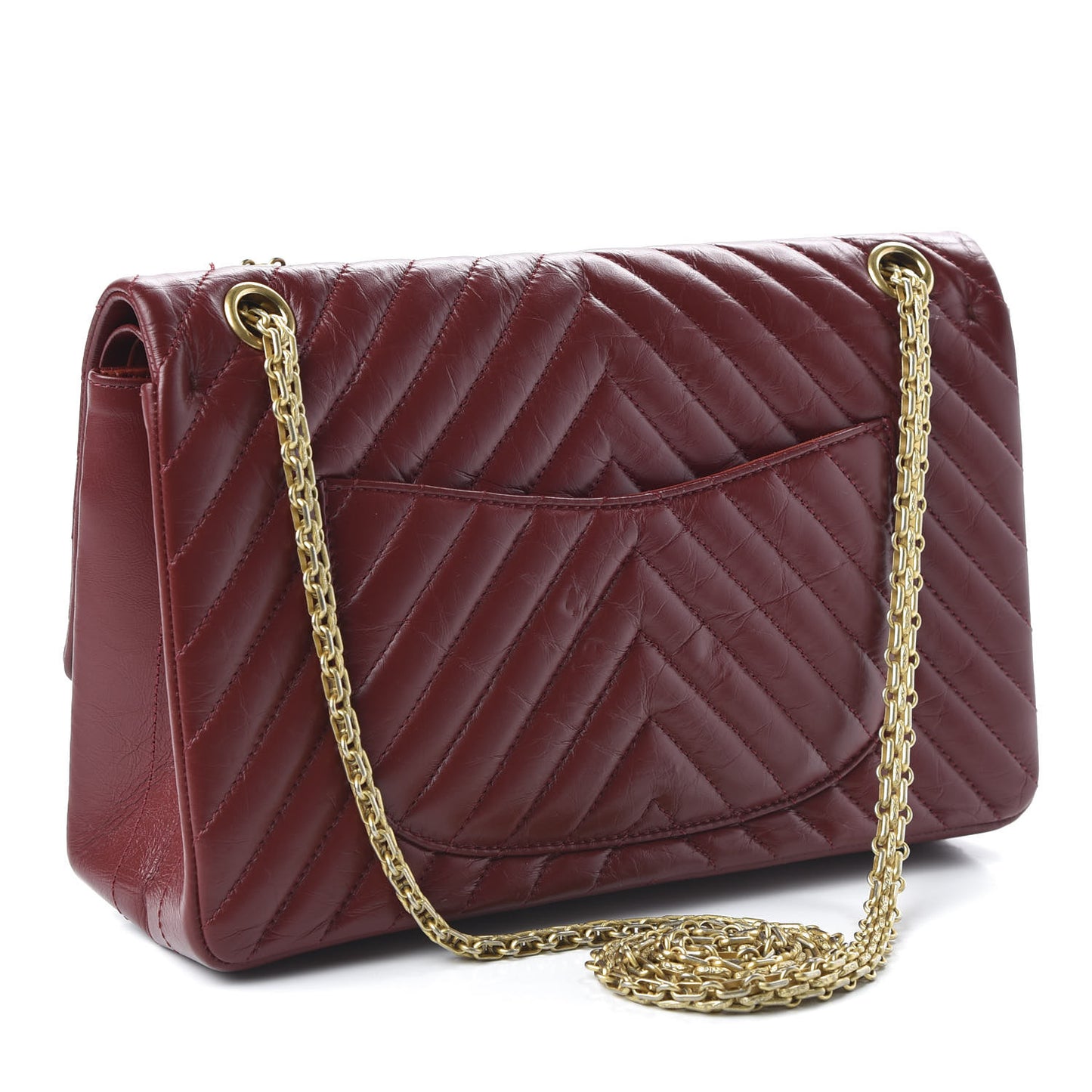 Aged Calfskin Chevron Quilted 2.55 Reissue 226 Flap Red