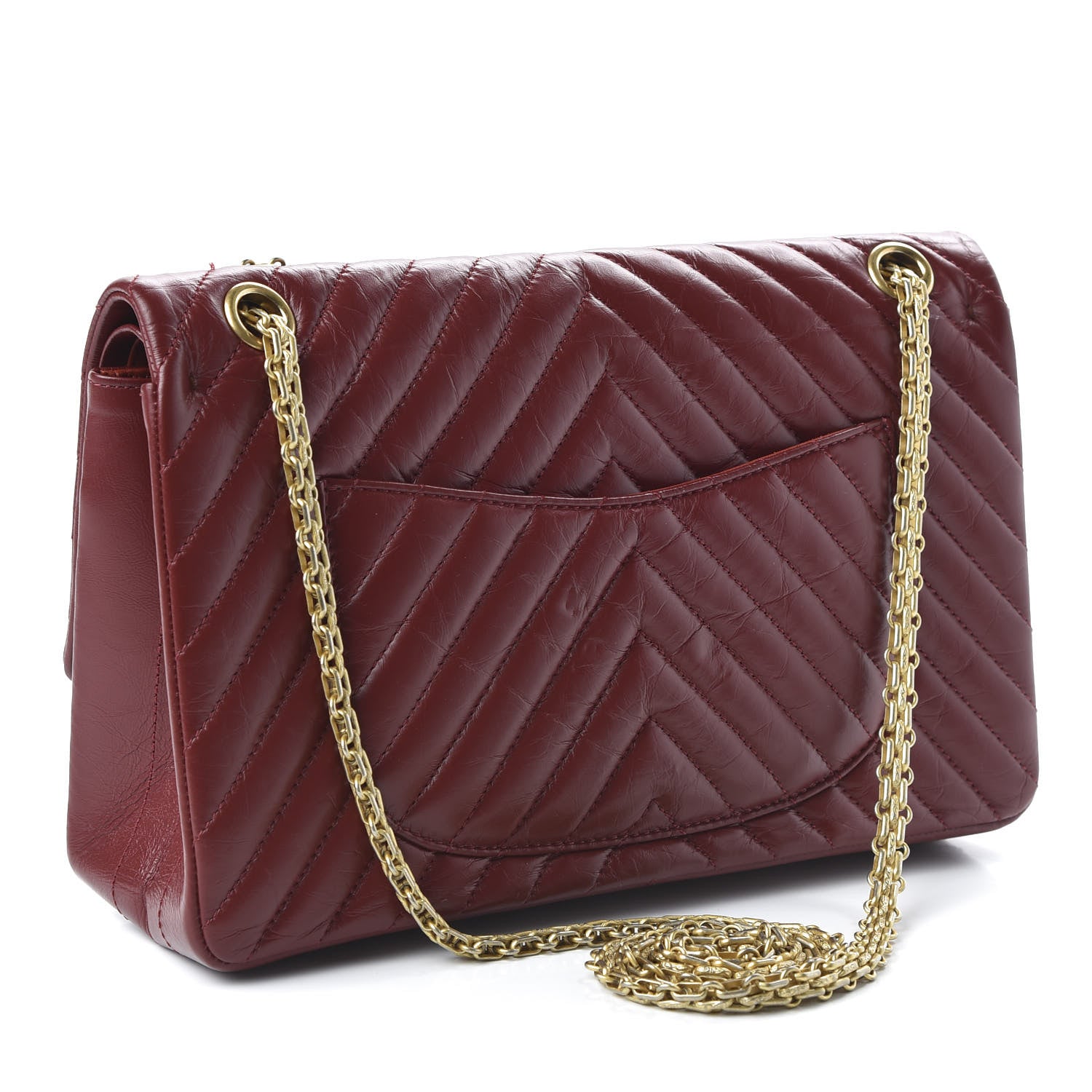 Chanel Aged Calfskin Chevron Quilted 2.55 Reissue 226 Flap Red 3 of 11