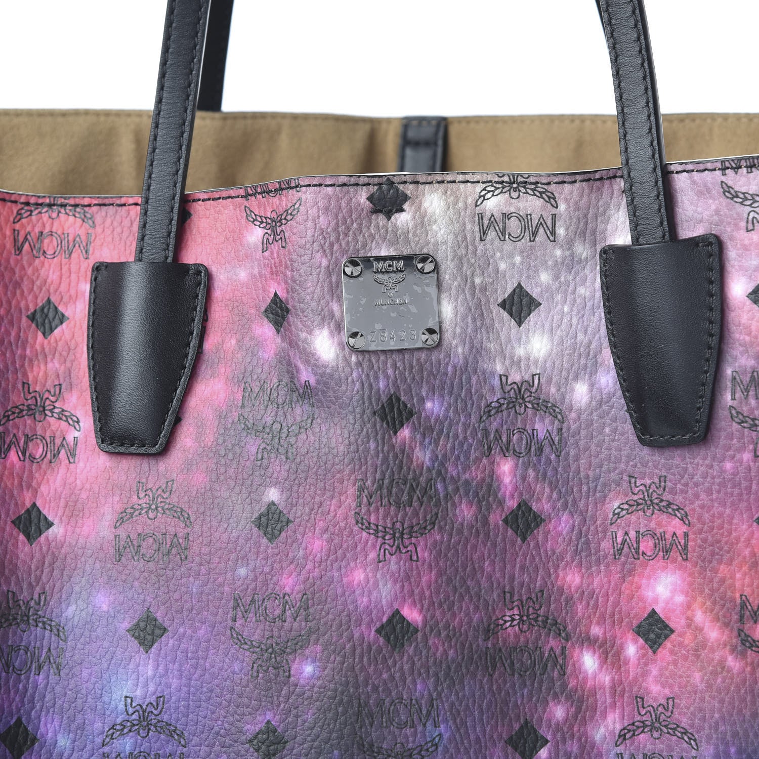 MCM Galaxy Visetos Medium Shopper Tote Multicolor 9 of 9