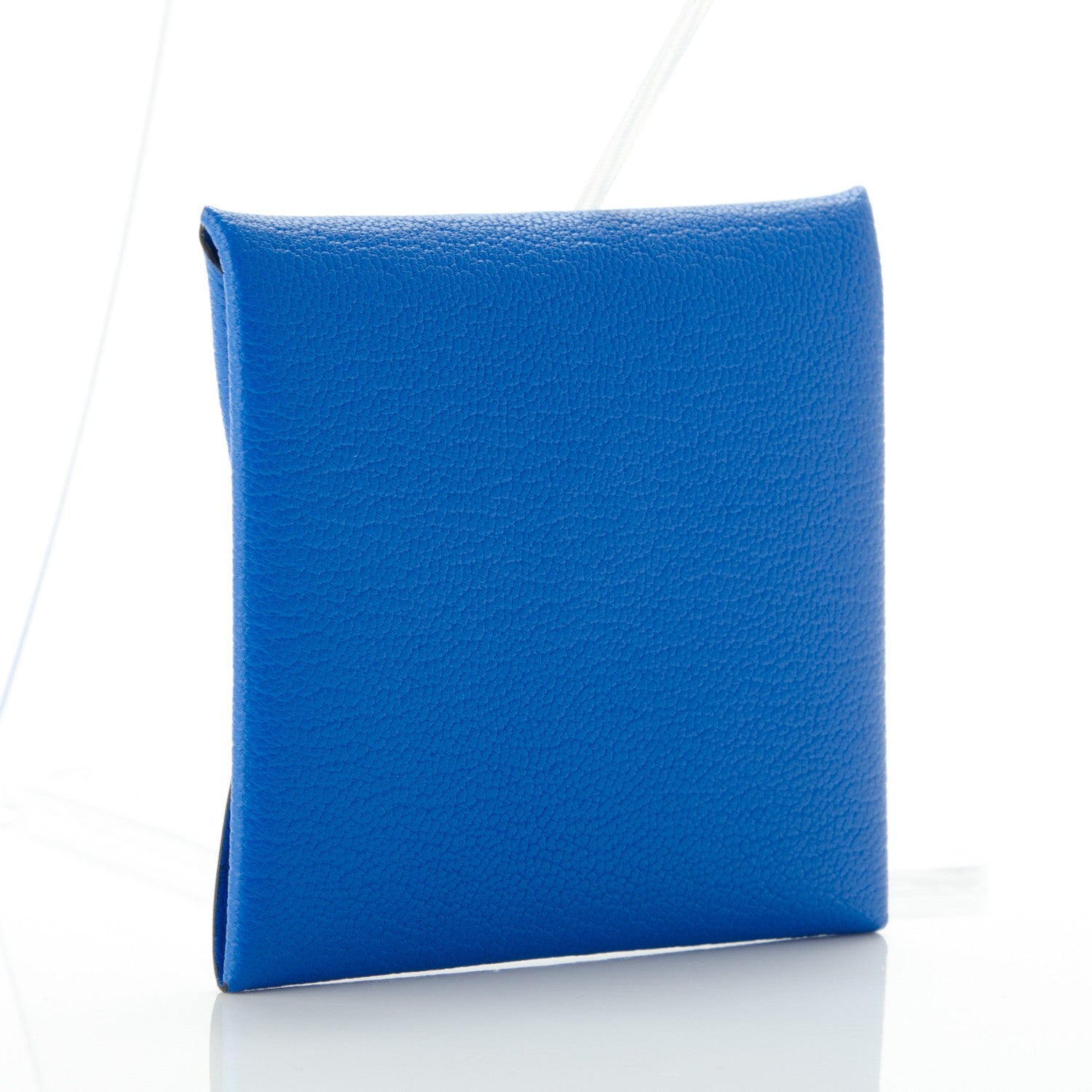 Hermes Chevre Mysore Bastia Coin Purse Bleu Hydra 3 of 6