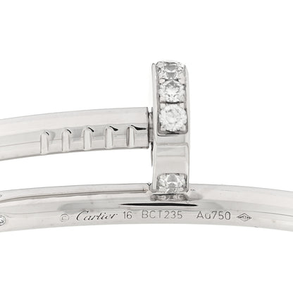 Cartier 18K White Gold Diamond Juste Un Clou Bracelet 16 3 of 4