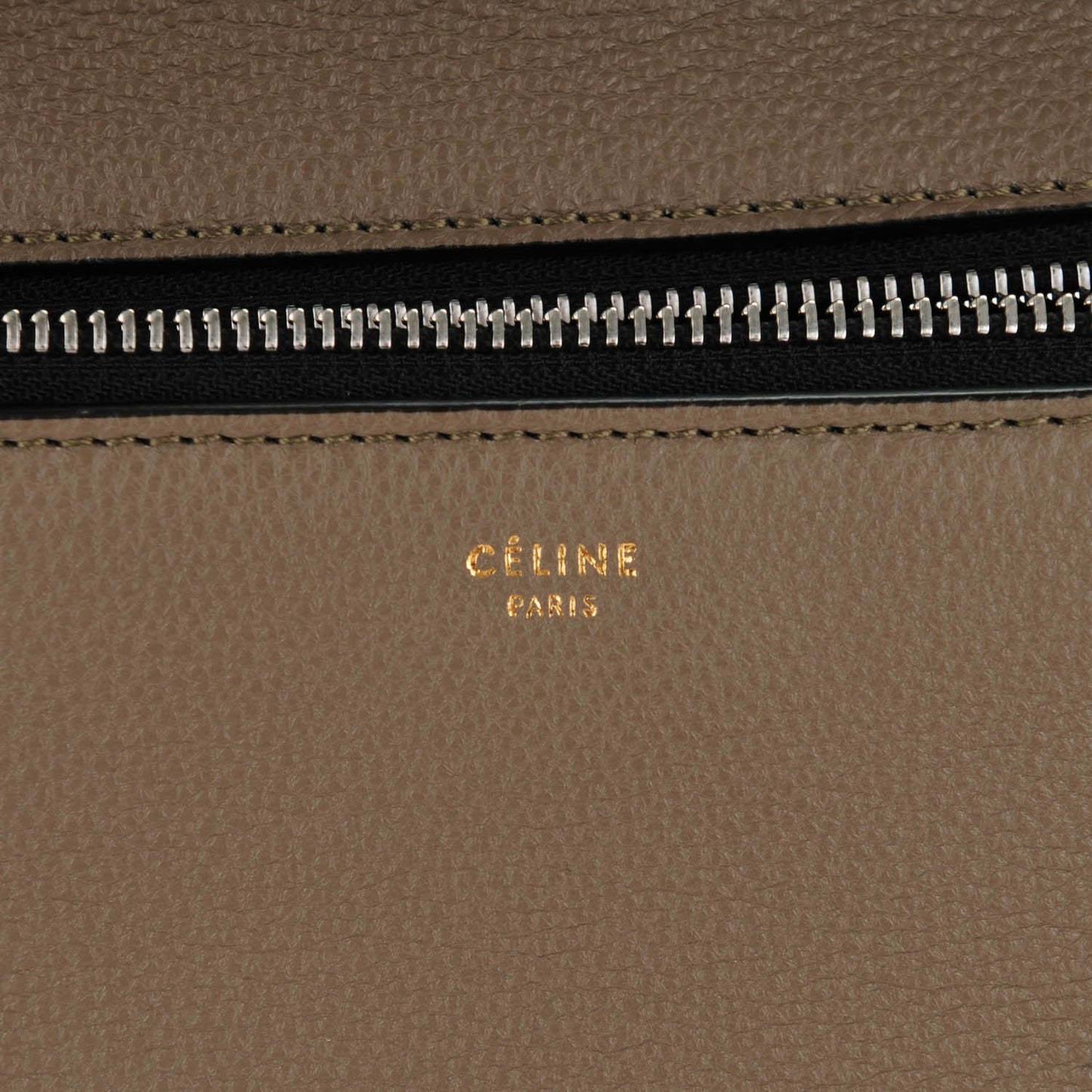 Drummed Calfskin Medium Edge Shoulder Bag Grey