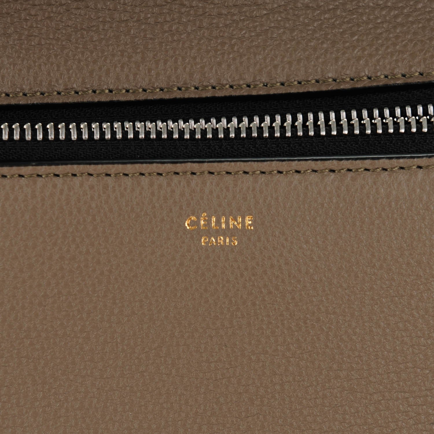 Celine Drummed Calfskin Medium Edge Shoulder Bag Grey 7 of 9