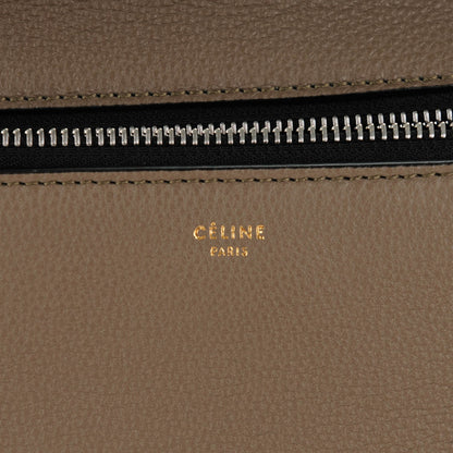 Celine Drummed Calfskin Medium Edge Shoulder Bag Grey 7 of 9