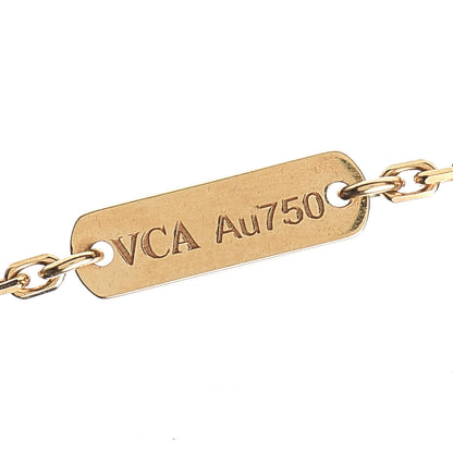 Van Cleef & Arpels 18K Yellow Gold Diamond Perlee Pendant Necklace 5 of 7
