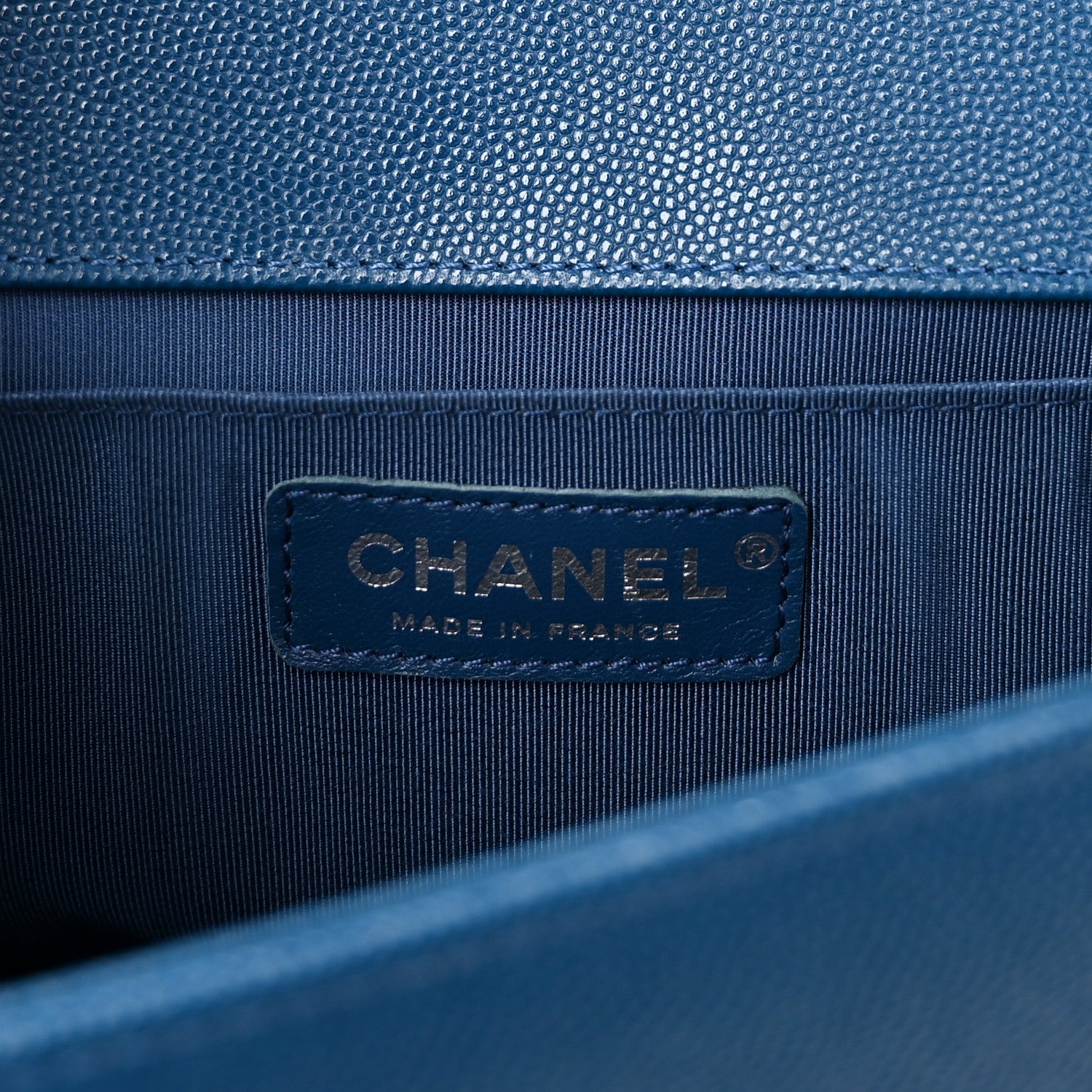 Chanel Caviar Quilted Medium Boy Flap Blue 6 of 11
