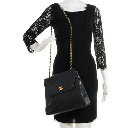 Chanel Quilted Lambskin CC Flap Shoulder Bag Black 2 of 12