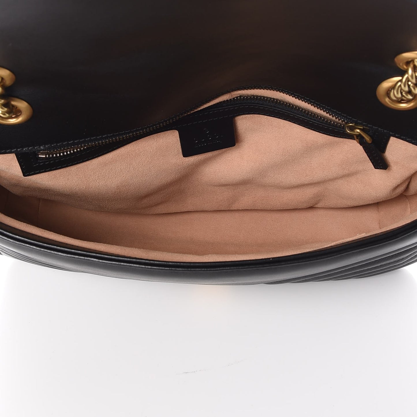 Calfskin Matelasse Medium GG Marmont Shoulder Bag Black