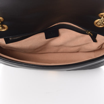 Gucci Calfskin Matelasse Medium GG Marmont Shoulder Bag Black 8 of 8