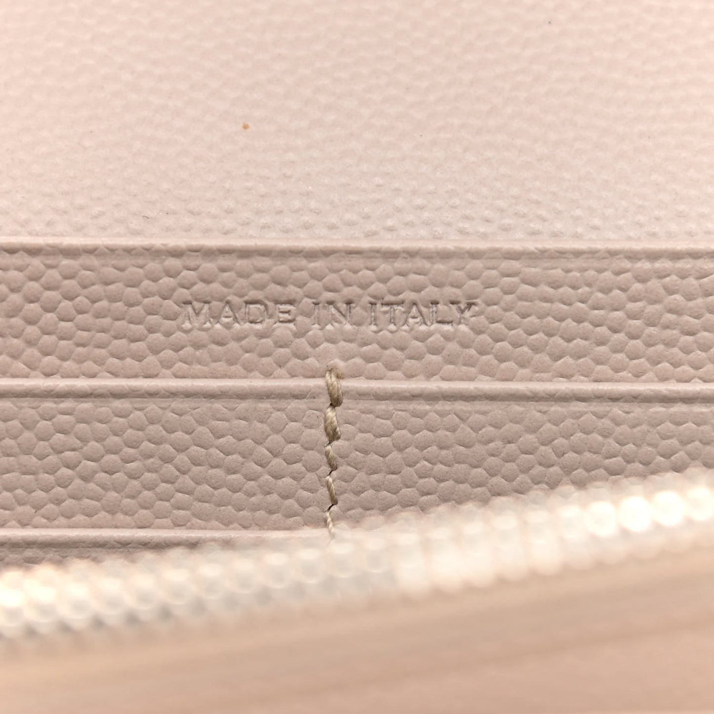 Grain De Poudre Matelasse Chevron Monogram Chain Wallet Dark Beige