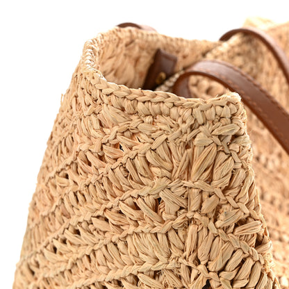 Saint Laurent Raffia Calfskin Large Panier Tote Naturel 12 of 12