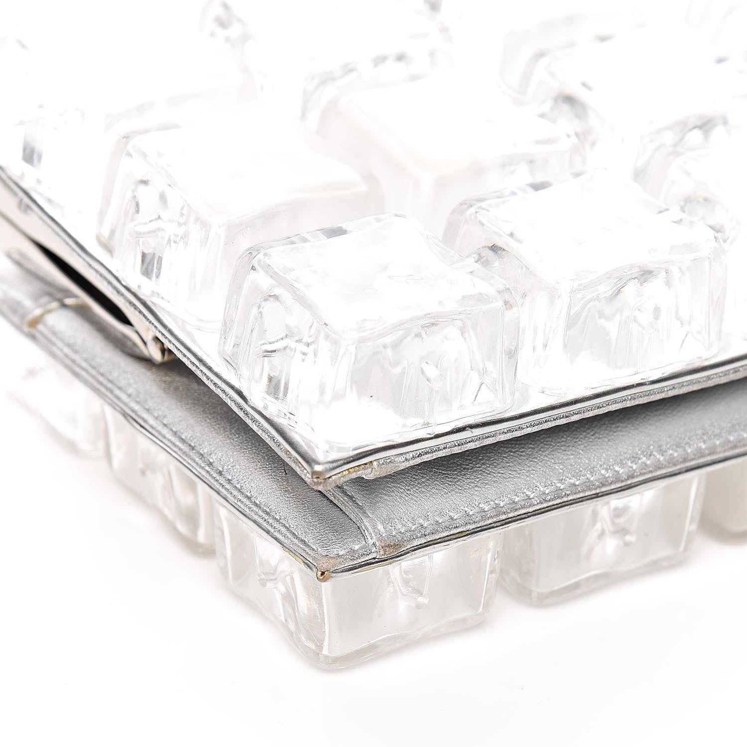 Chanel Plexi Ice Cube Clutch Silver 10 of 13