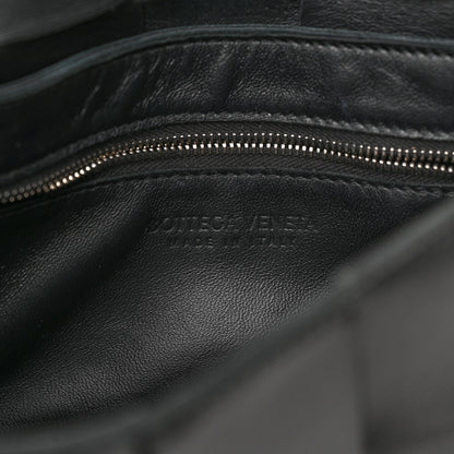 Bottega Veneta Lambskin Maxi Intrecciato Cassette Crossbody Bag Black 6 of 10