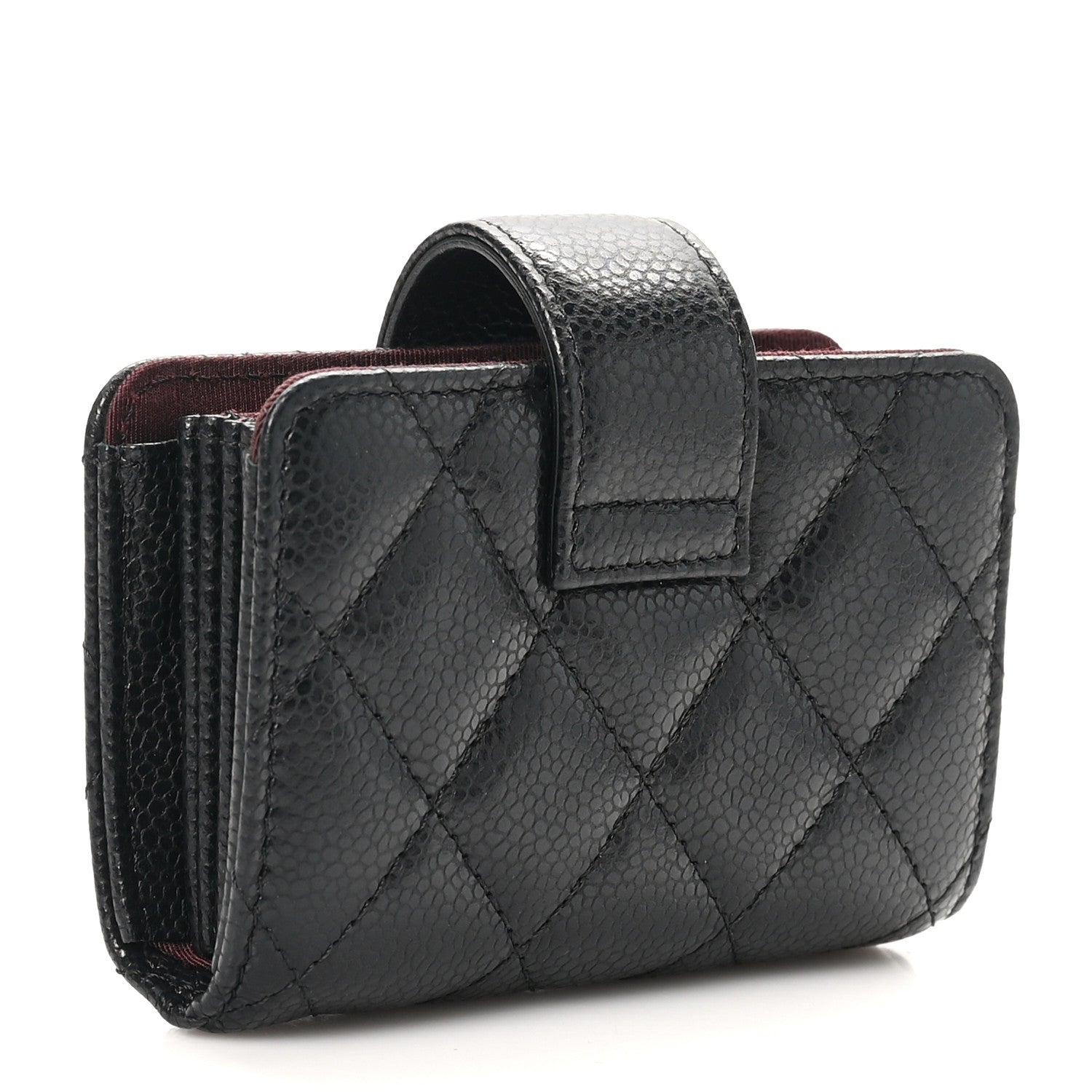 Chanel Caviar Quilted Gusseted Card Holder Black 3 of 9